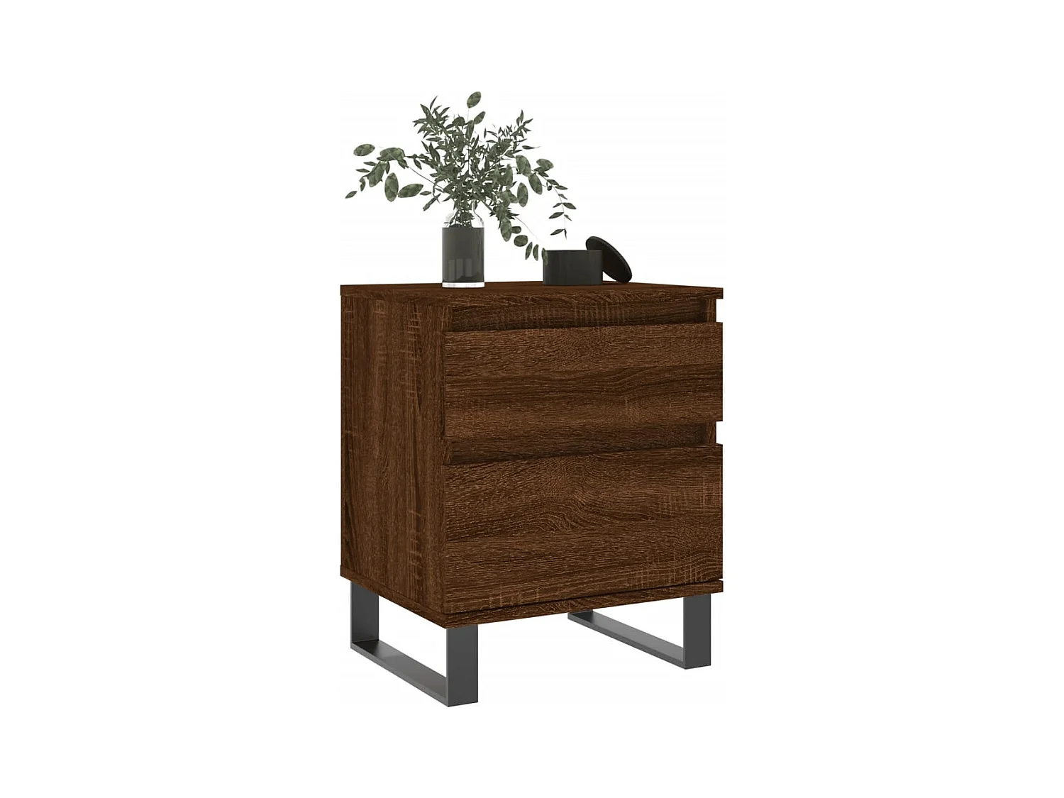 Rinald  Tables de chevet 2 pcs chêne marron 40x35x50 cm bois ingénierie