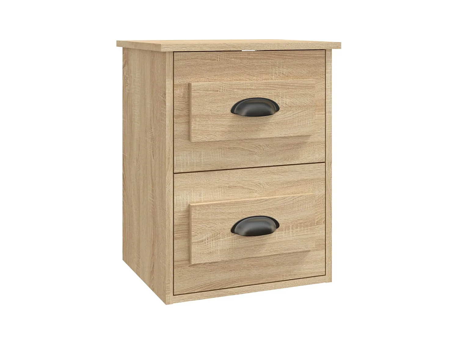 Inez  Table de chevet murale chêne sonoma 41,5x36x53 cm