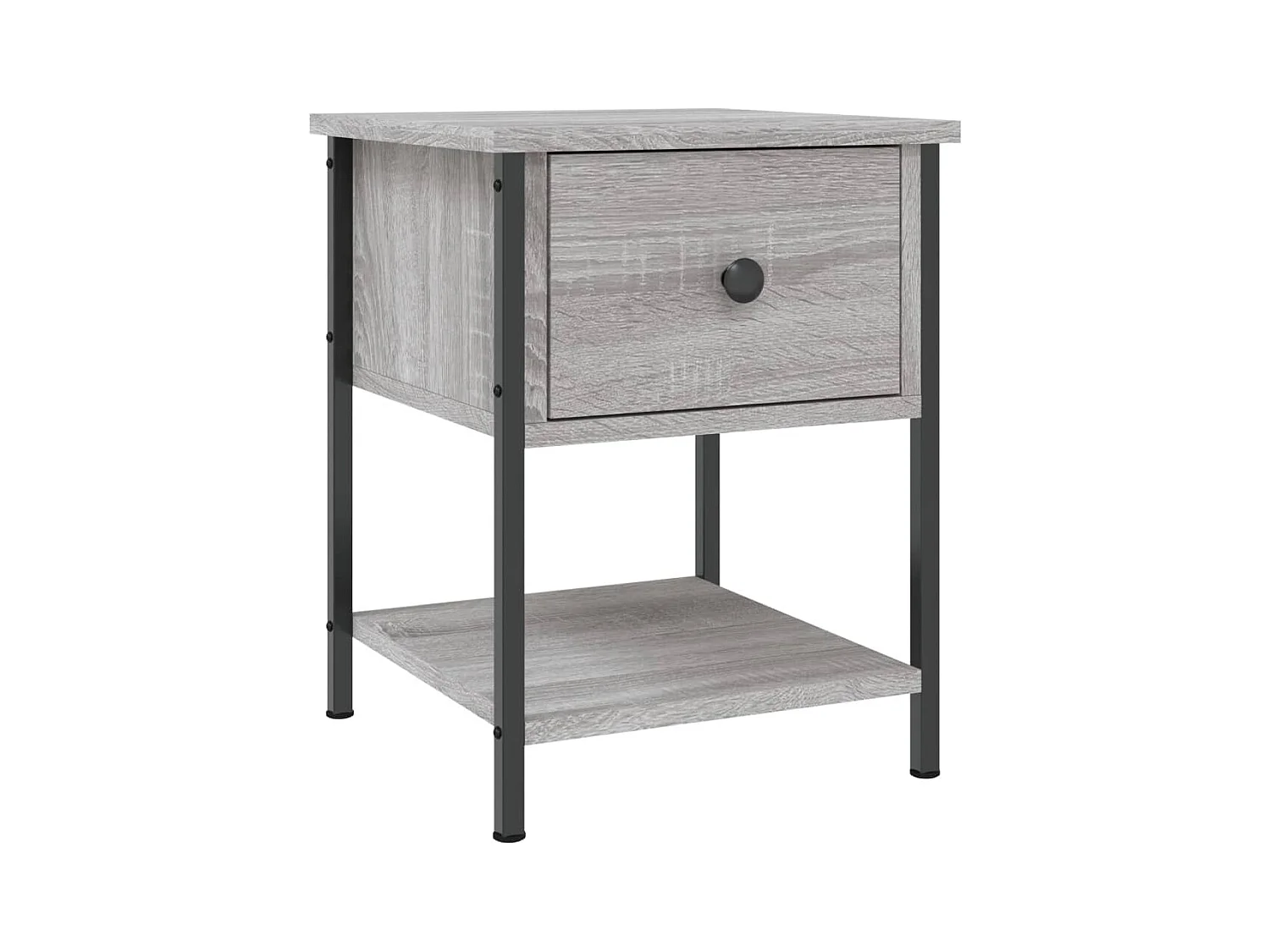 Buffalo  Table de chevet sonoma gris 34x35,5x45 cm bois d'ingénierie