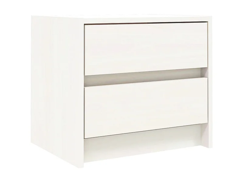 Claire-Françoise-Louise  Table de chevet blanc 40x31x35,5 cm bois de pin massif