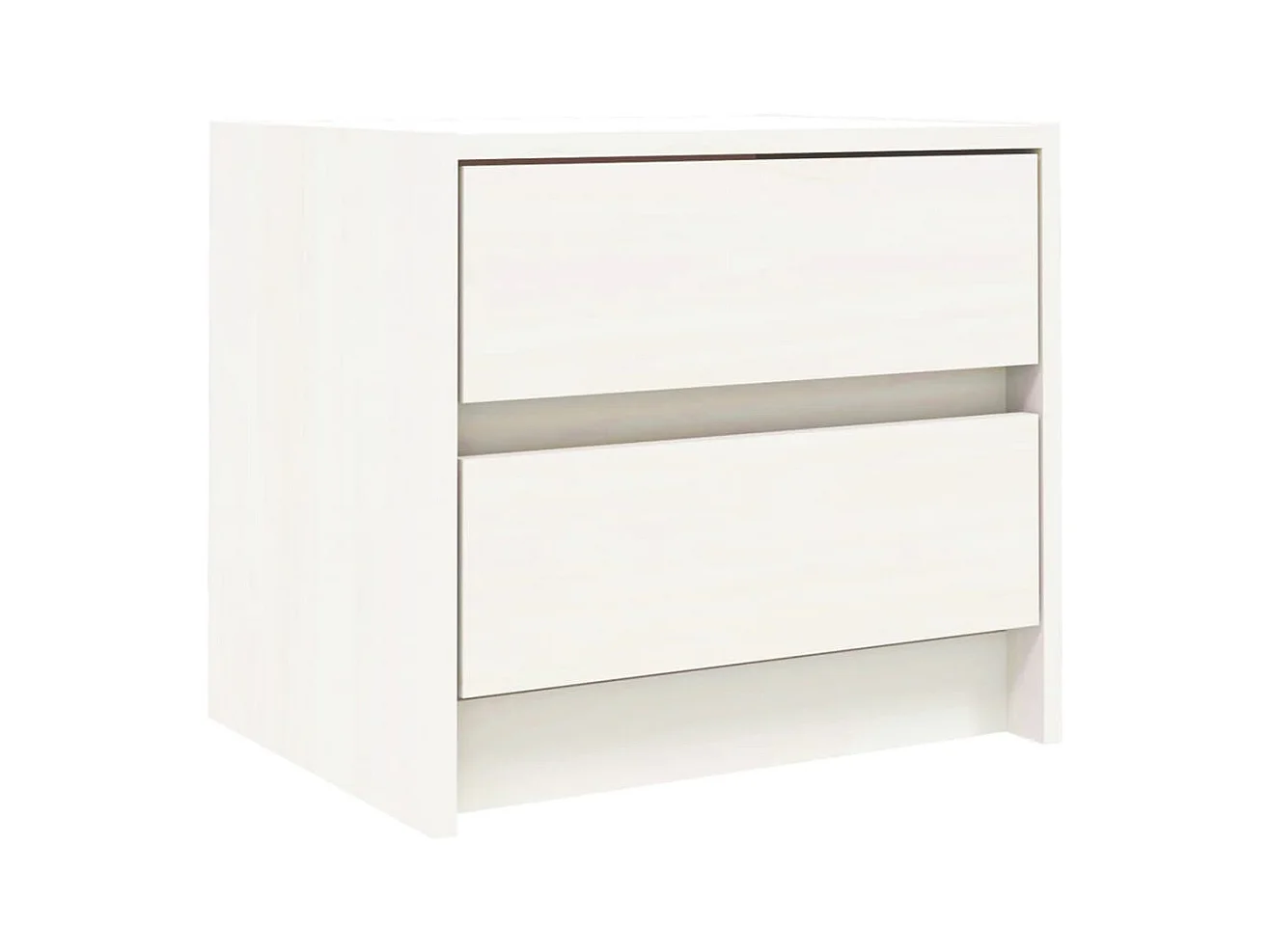 Claire-Françoise-Louise  Table de chevet blanc 40x31x35,5 cm bois de pin massif