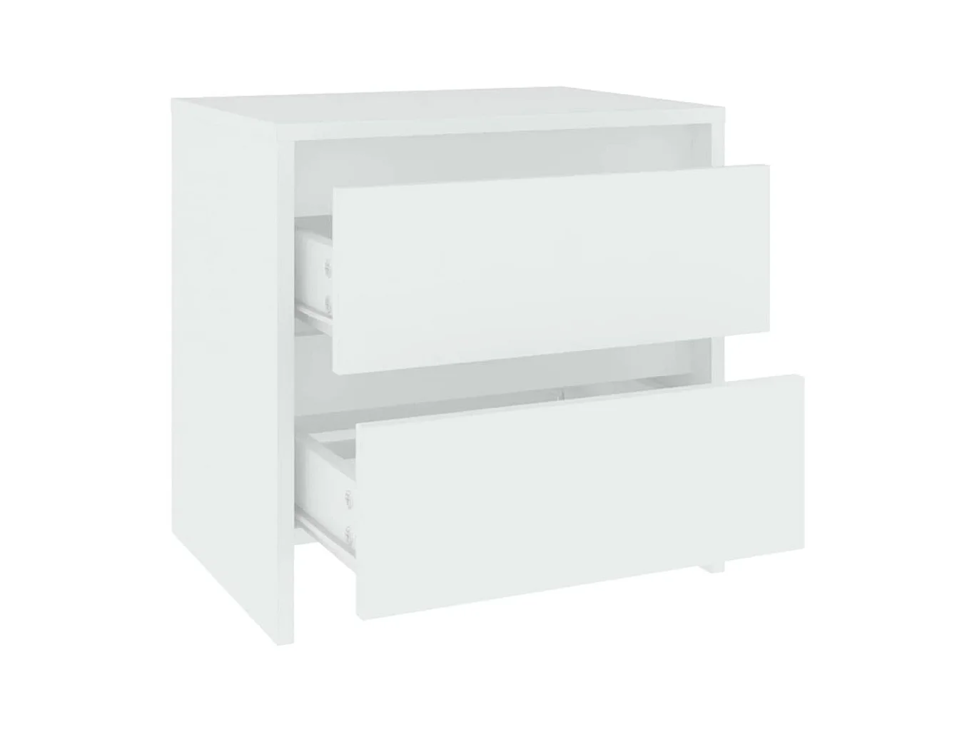 Robert  Table de chevet blanc 45x34,5x44,5 cm bois d’ingénierie