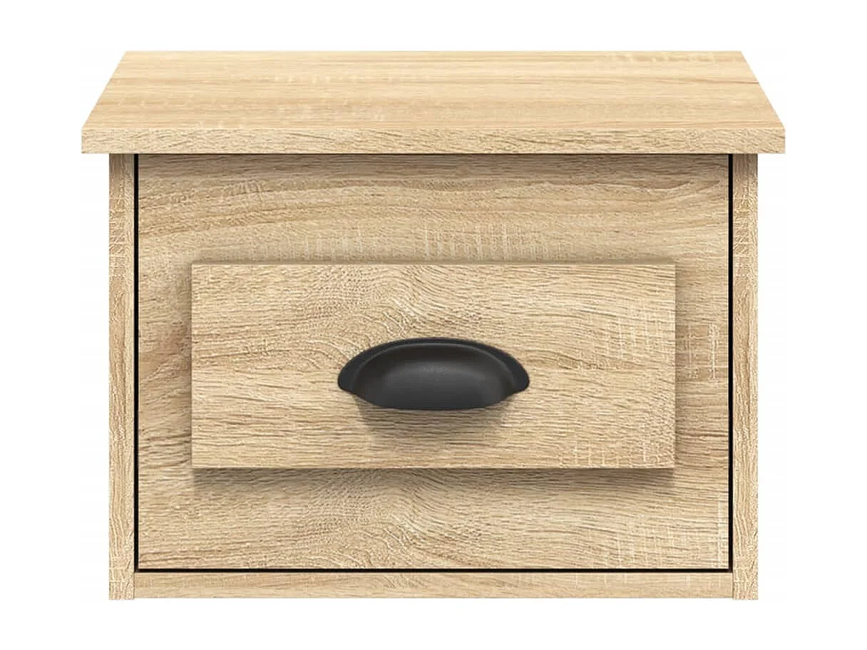 Boven-Leeuwen  Tables de chevet murales 2 pcs chêne sonoma 41,5x36x28 cm