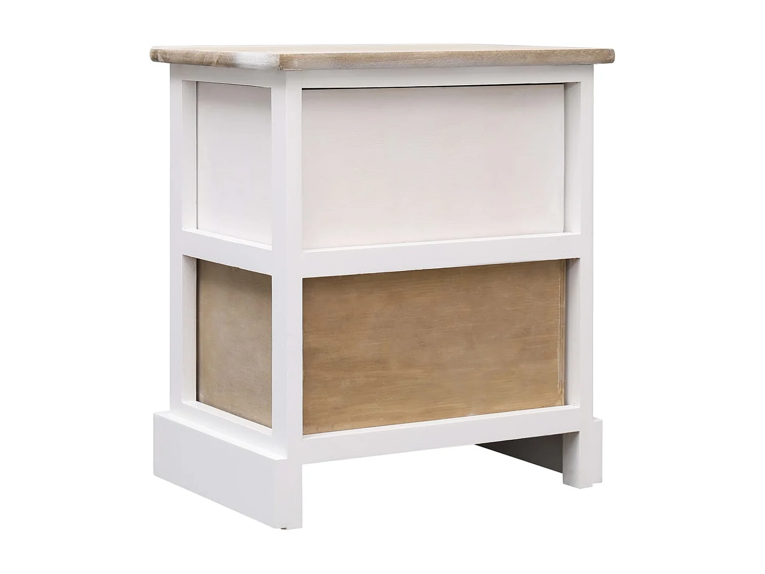 Rosolini  Nachtkastjes 2 st 38x28x45 cm paulowniahout wit en l