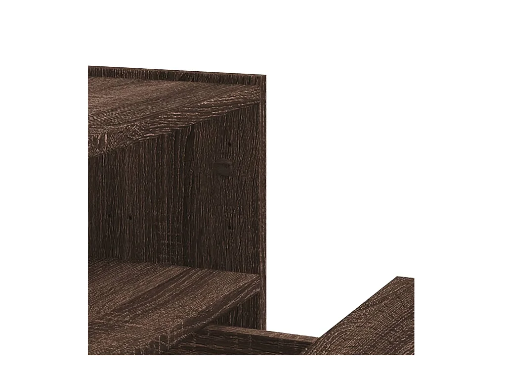 Sun City Center  Tables de chevet murales 2 pcs chêne marron 45x30x35 cm