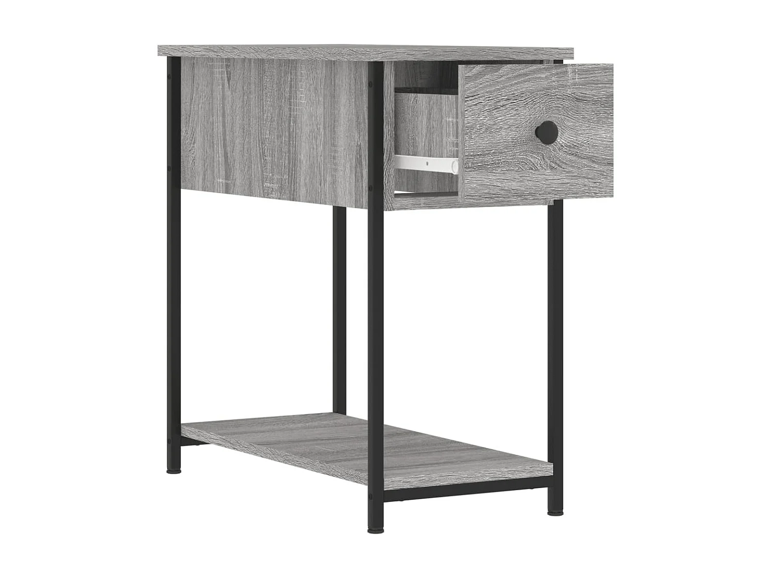 Thera  Mesitas noche 2 uds madera ingeniería gris Sonoma 30x60x60 cm