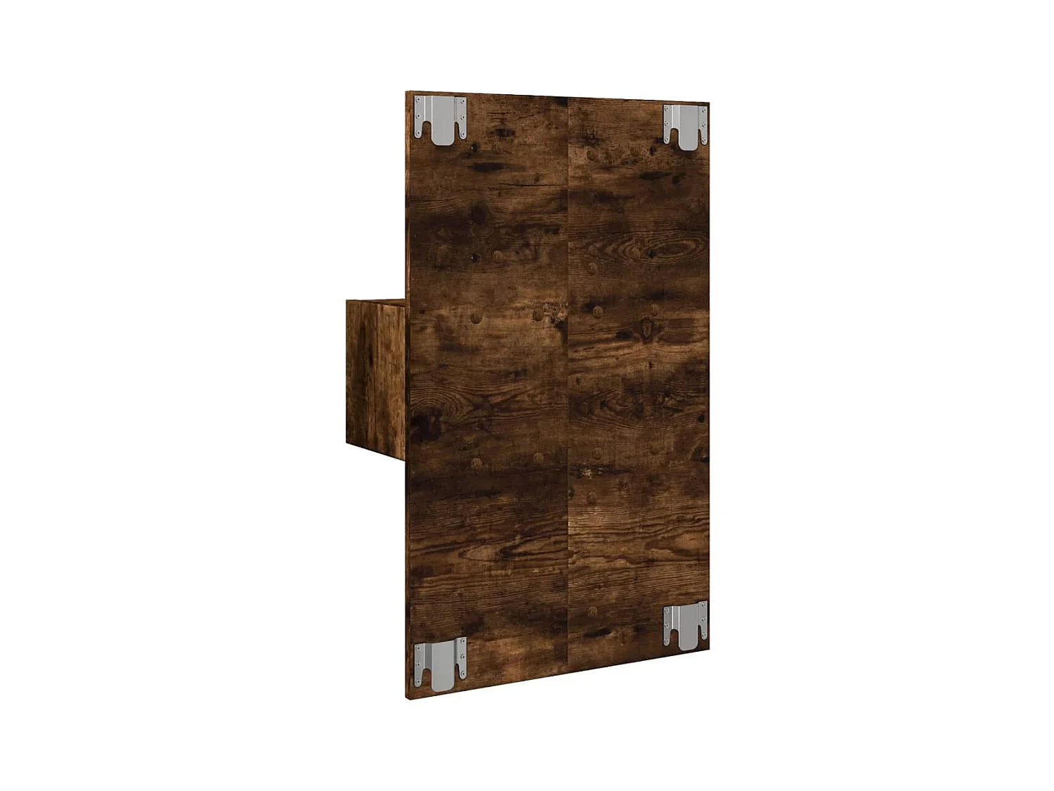 El Campo  Table de chevet murale avec lumières LED chêne fumé