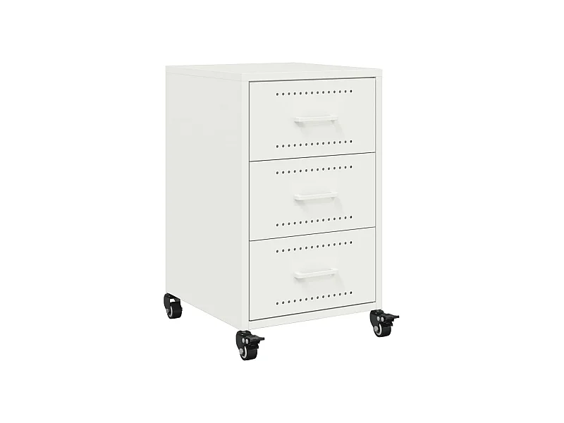 Elandir  Table de chevet blanc 36x39x59 cm acier