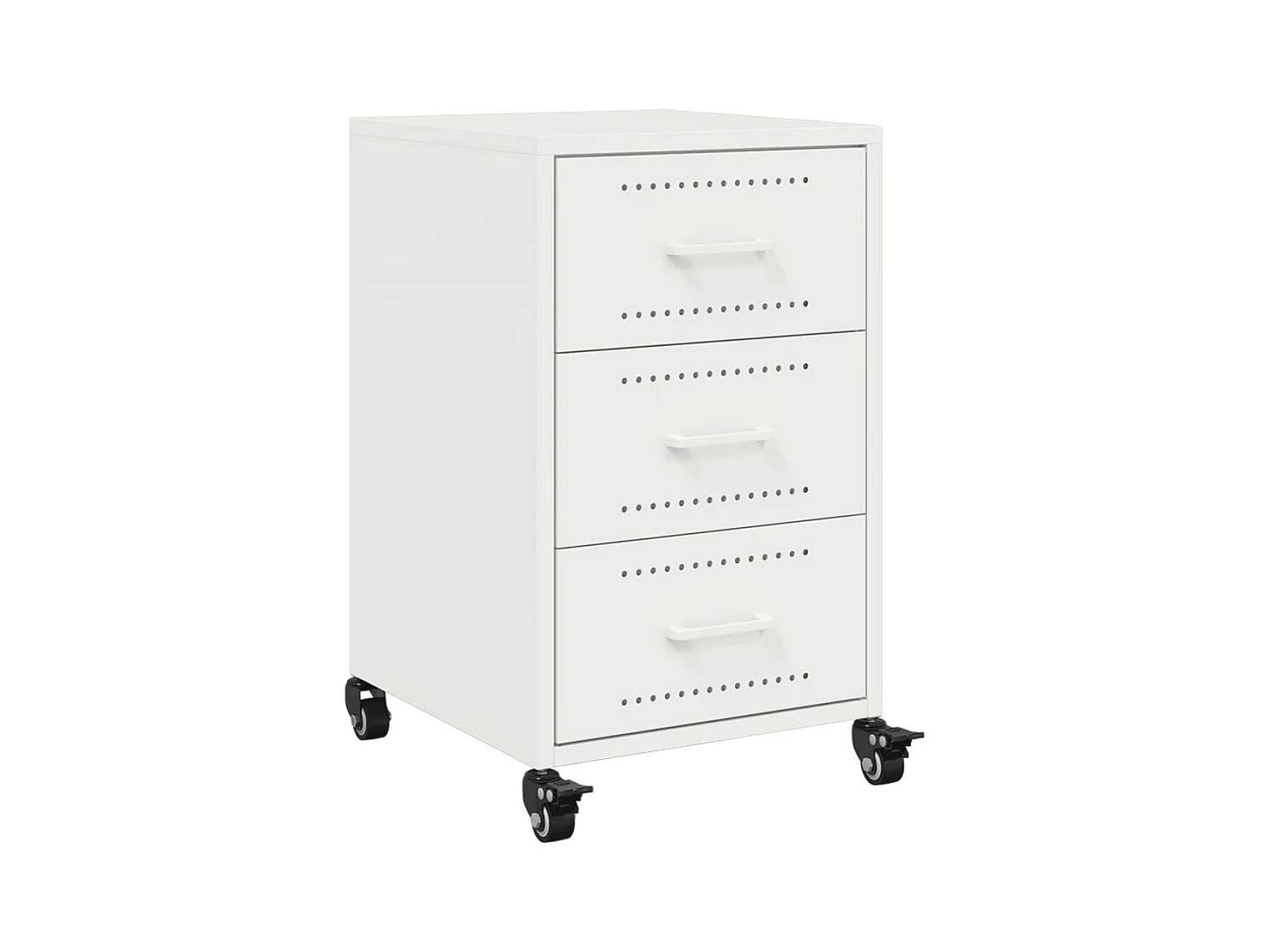 Elandir  Table de chevet blanc 36x39x59 cm acier