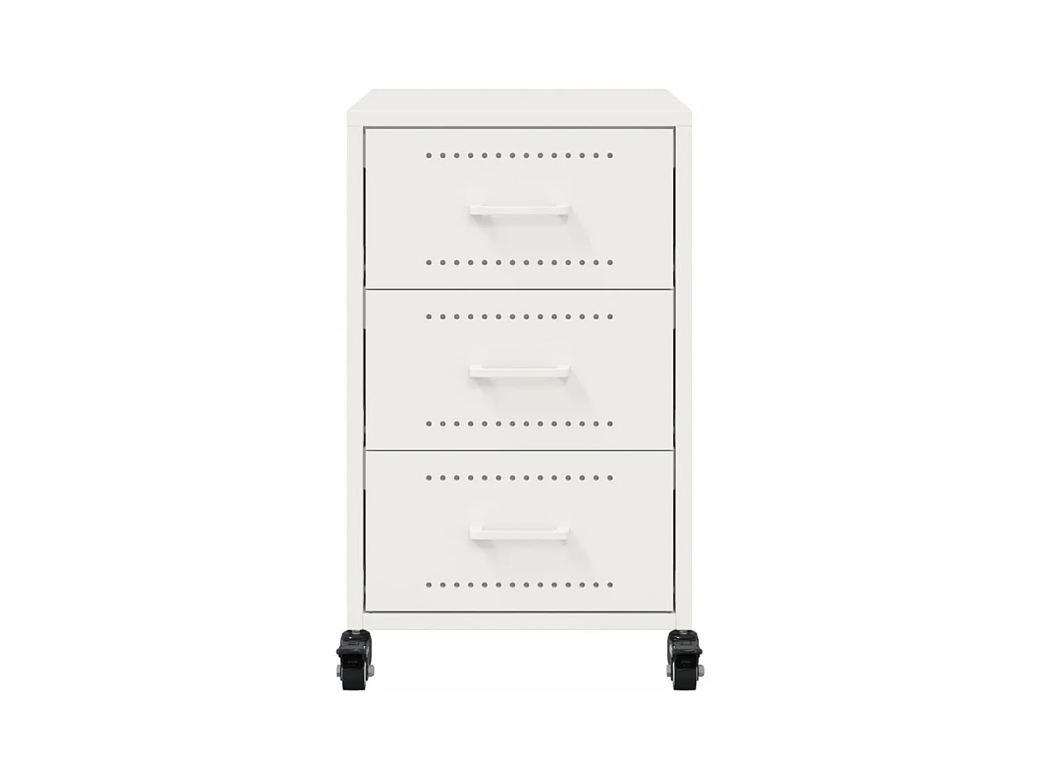 Elandir  Table de chevet blanc 36x39x59 cm acier