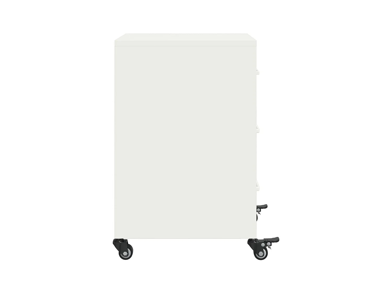 Elandir  Table de chevet blanc 36x39x59 cm acier