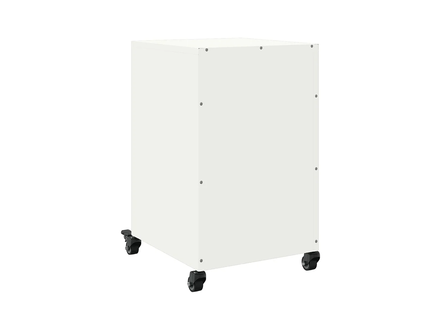 Elandir  Table de chevet blanc 36x39x59 cm acier