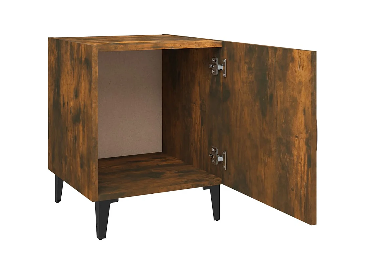 Hondo  Tables de chevet 2 pcs Chêne fumé Bois d'ingénierie