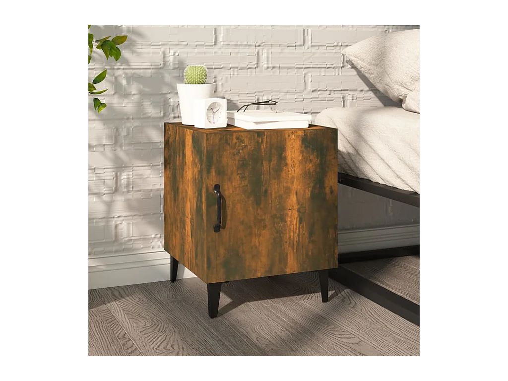 Hondo  Tables de chevet 2 pcs Chêne fumé Bois d'ingénierie