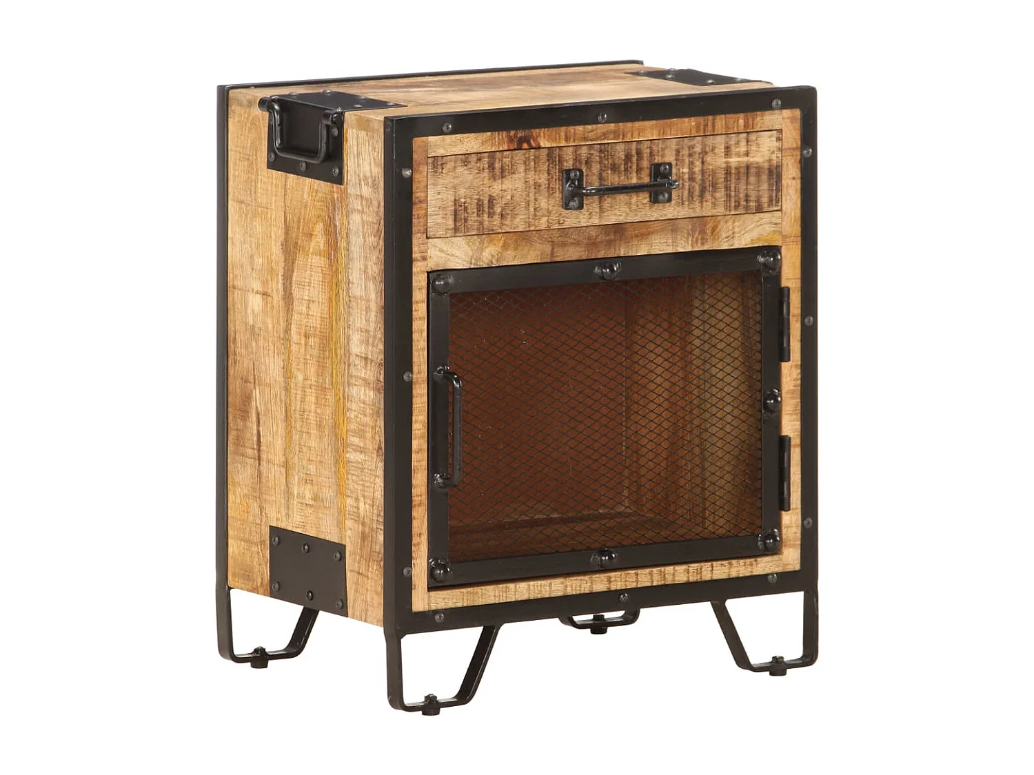 Garden Furniture -  Table de chevet 43x30x51 cm Bois de manguier massif brut