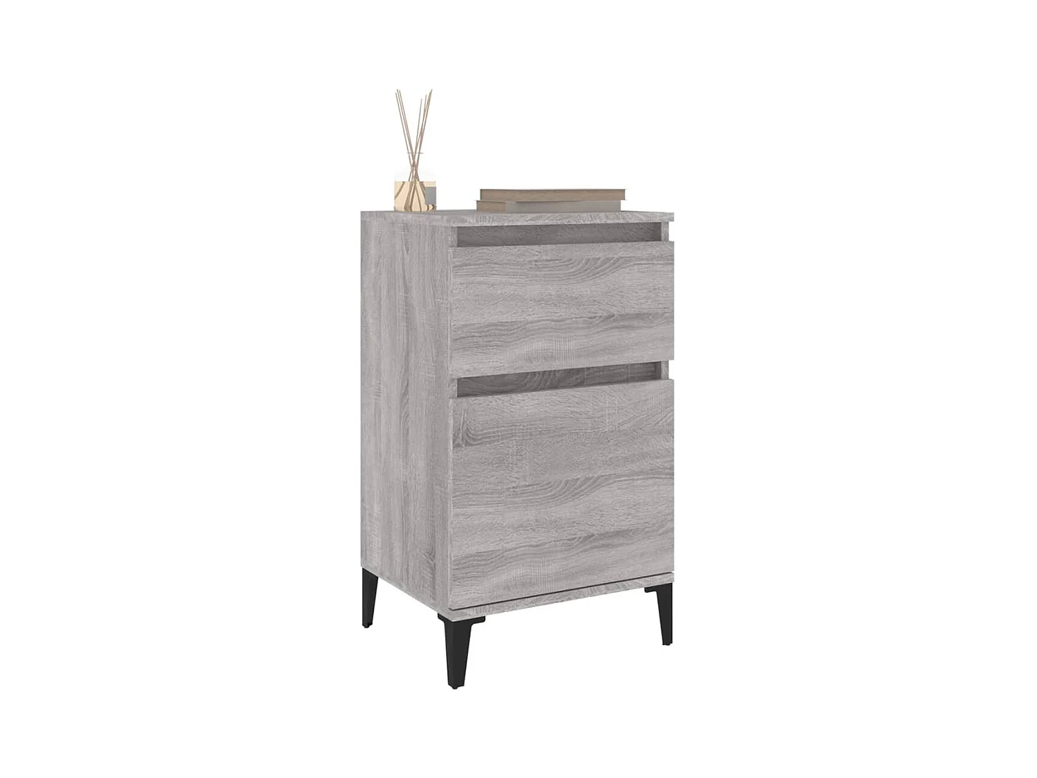 Amite  Tables de chevet 2 pcs sonoma gris 40x35x70 cm