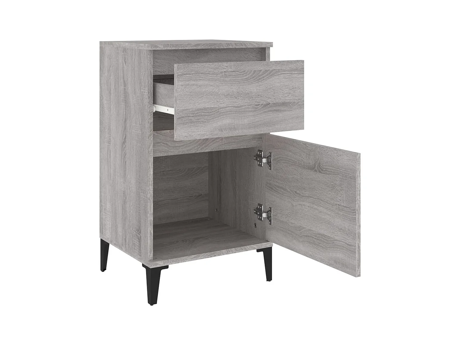 Amite  Tables de chevet 2 pcs sonoma gris 40x35x70 cm