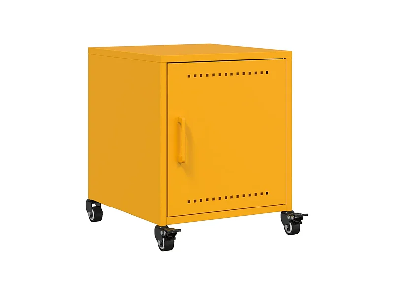 Crestline  Nachttisch Senfgelb 36x39x43,5 cm Stahl