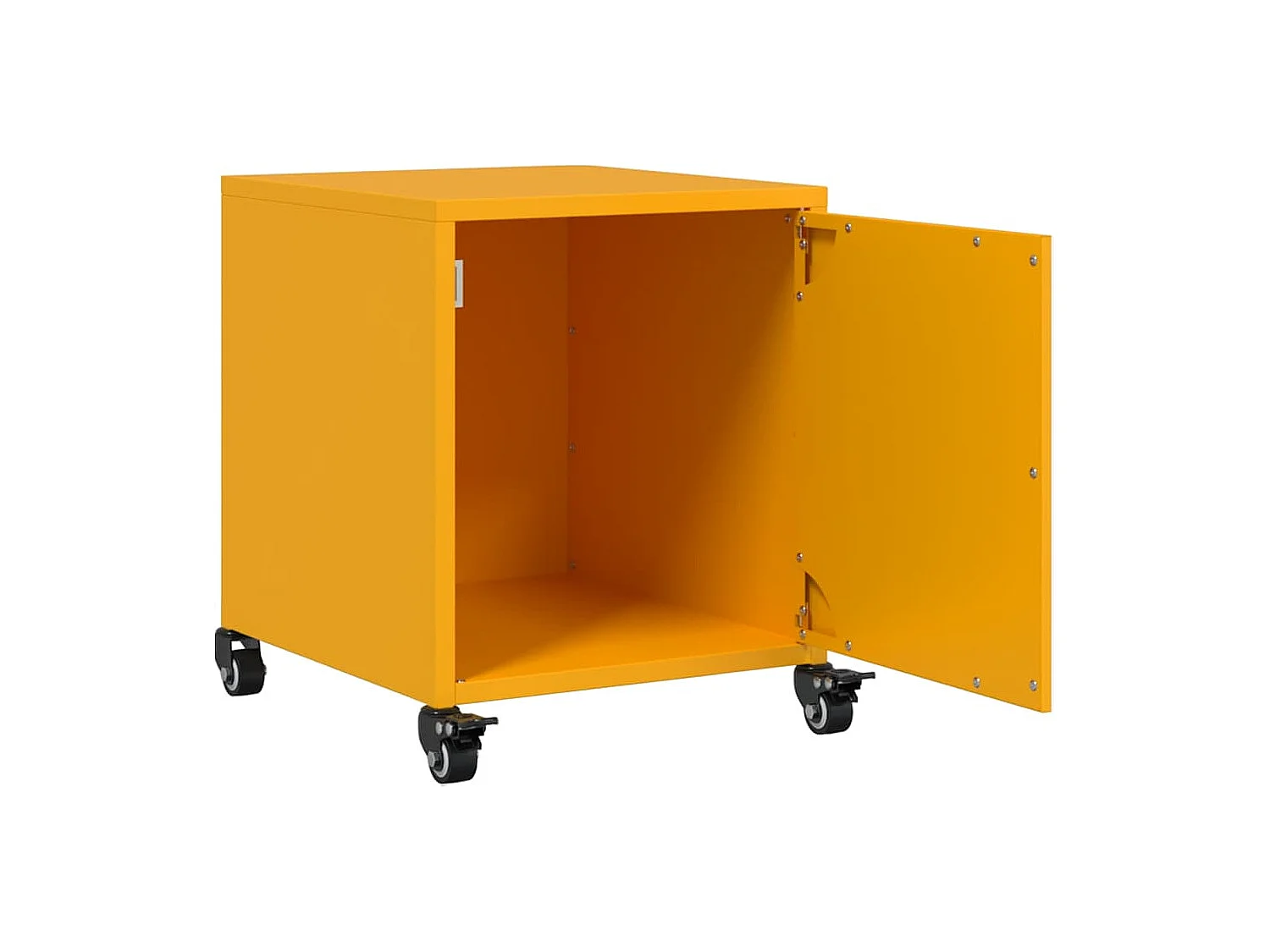 Crestline  Table de chevet jaune moutarde 36x39x43,5 cm acier