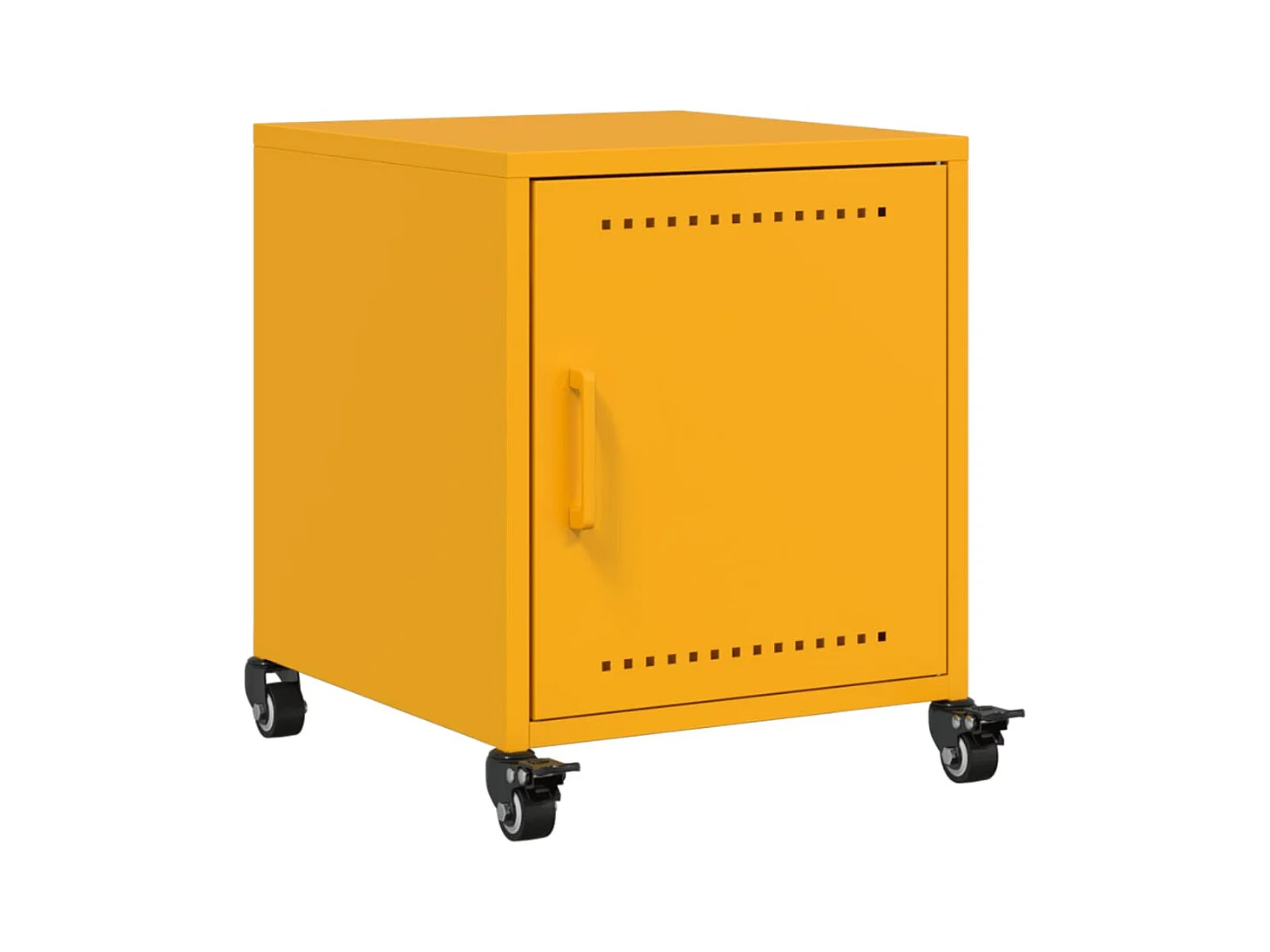 Crestline  Table de chevet jaune moutarde 36x39x43,5 cm acier