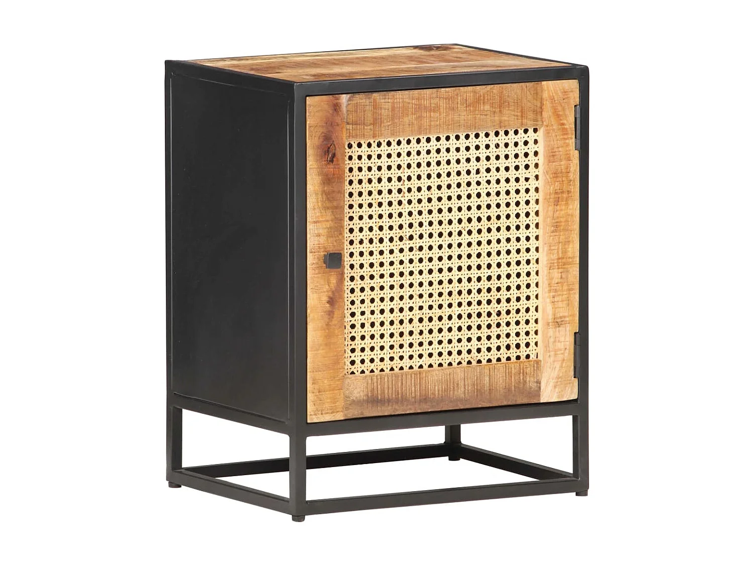 Garden Furniture -  Table de chevet 40x30x50 cm Bois de manguier et canne lle