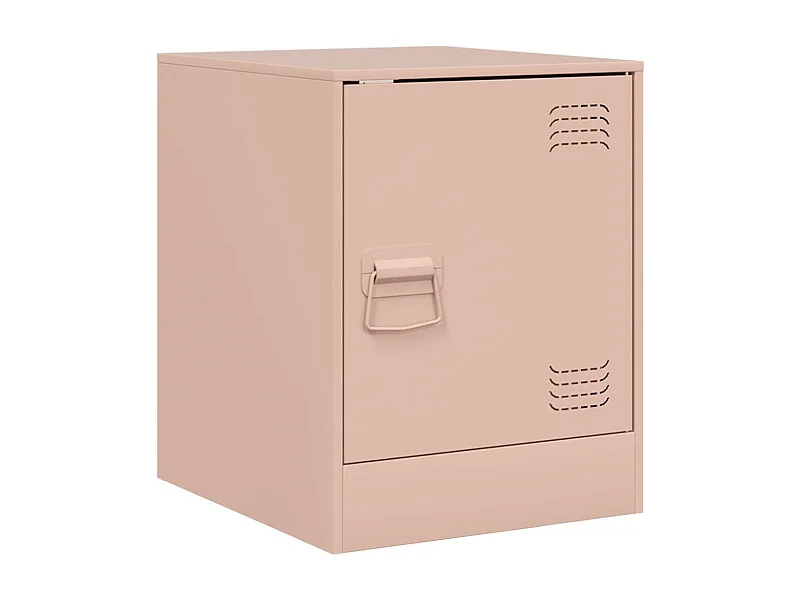 Dewy  Table de chevet rose 34,5x39x44 cm acier