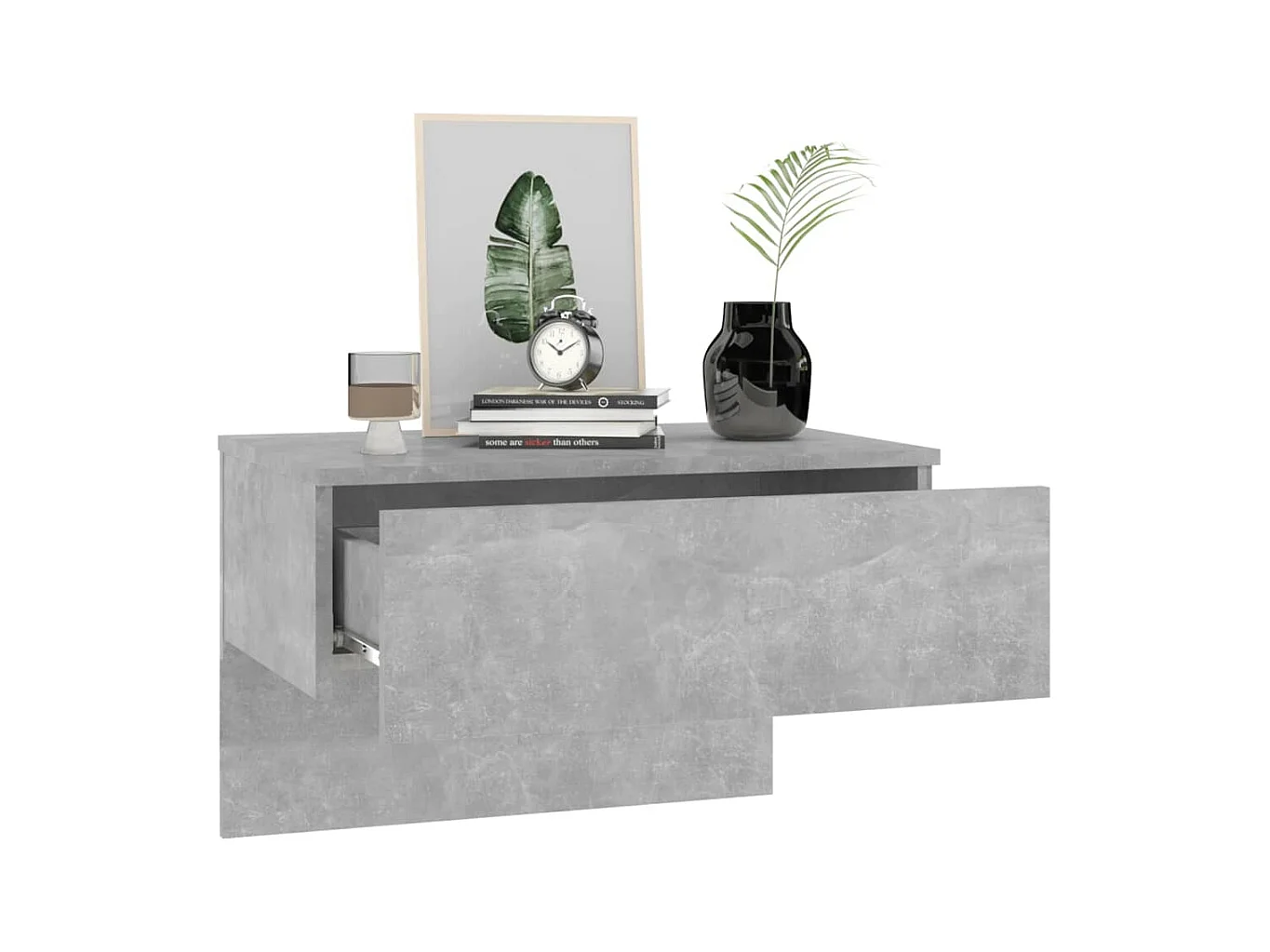 San Jose  Tables de chevet murales 2 pcs Gris béton