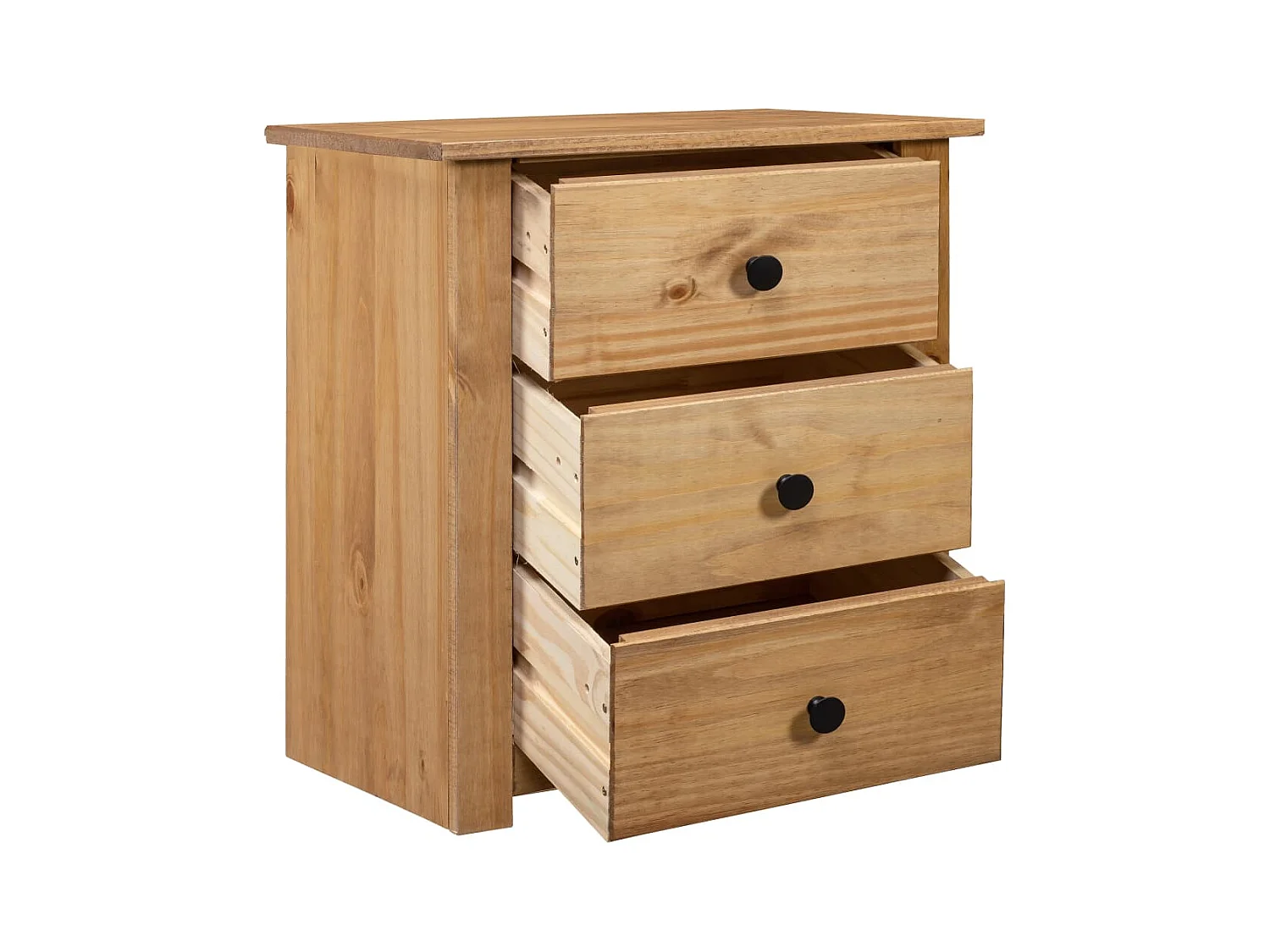 Mourad  Comodino 46x40x57 cm in Legno di Pino Panama Range