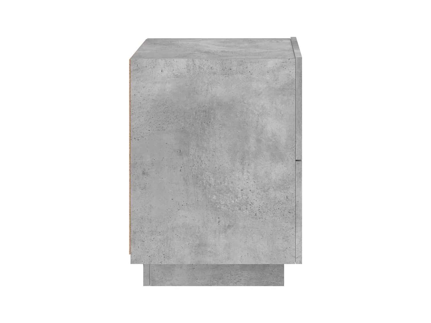 Marit Elise  Armoire de chevet et lumières LED gris béton bois d'ingénierie