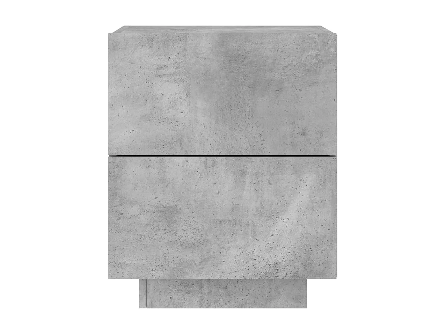 Marit Elise  Armoire de chevet et lumières LED gris béton bois d'ingénierie