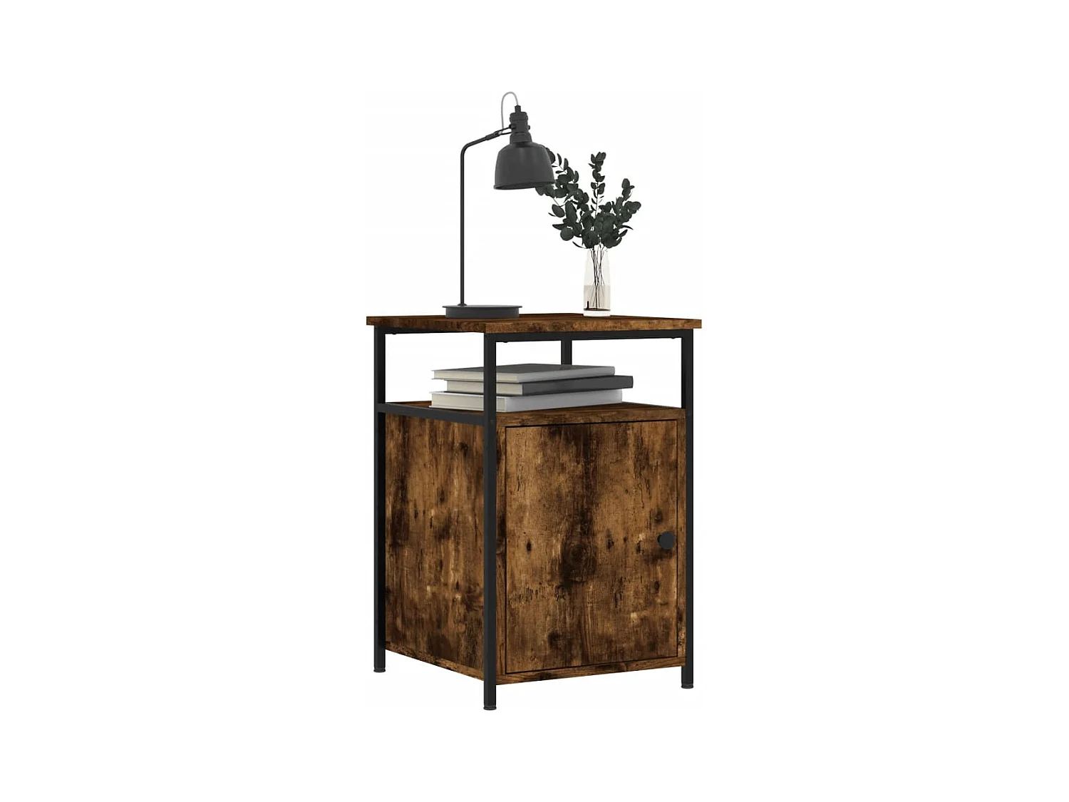 Alfred Ray  Table de chevet chêne fumé 40x42x60 cm bois d'ingénierie