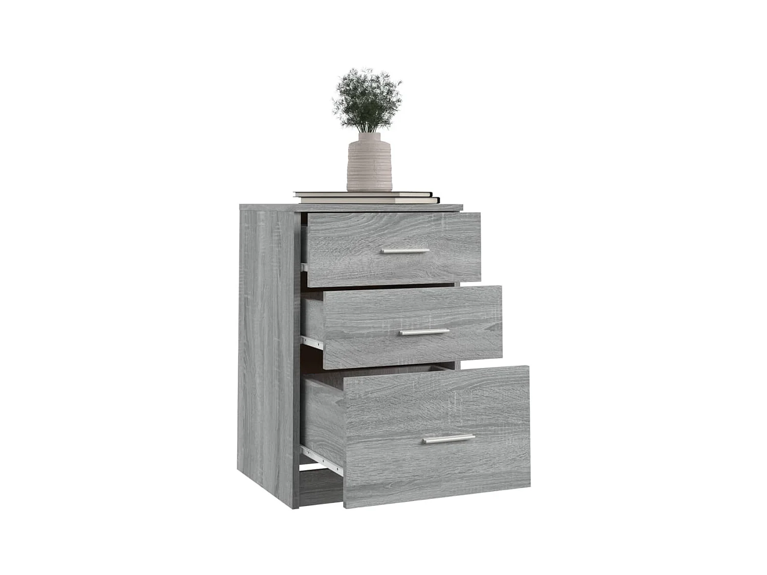 Vacaville  Table de chevet Sonoma gris 40x40x63 cm Bois d'ingénierie