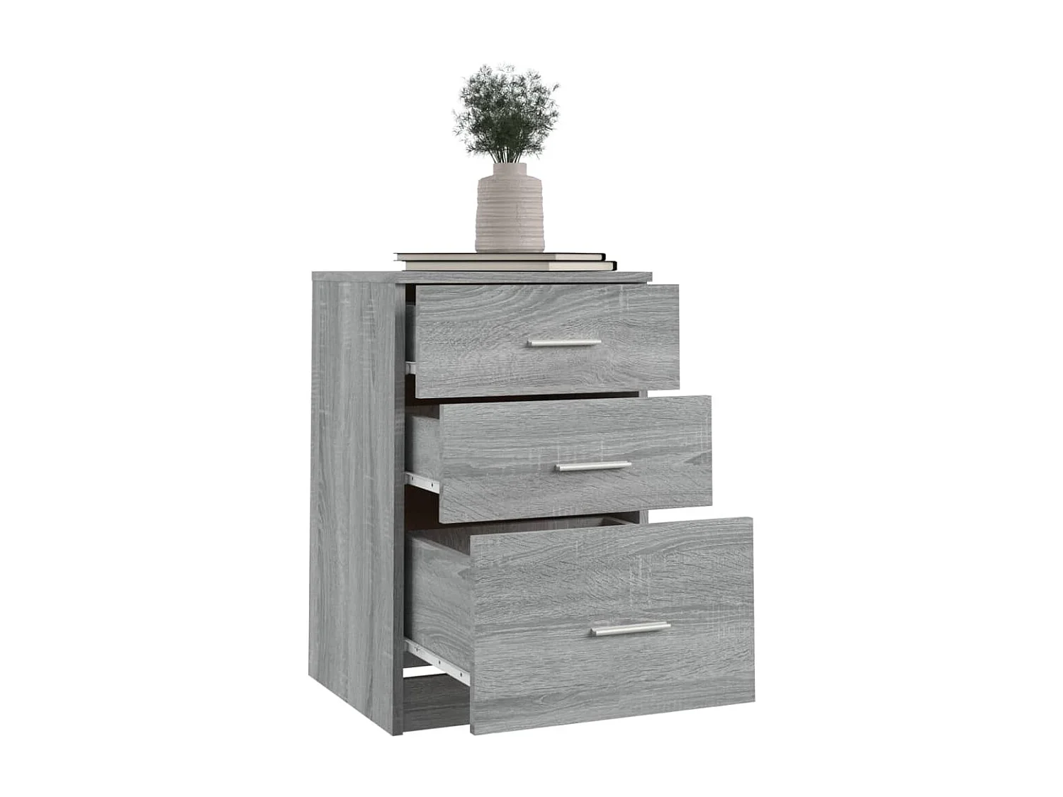 Vacaville  Table de chevet Sonoma gris 40x40x63 cm Bois d'ingénierie