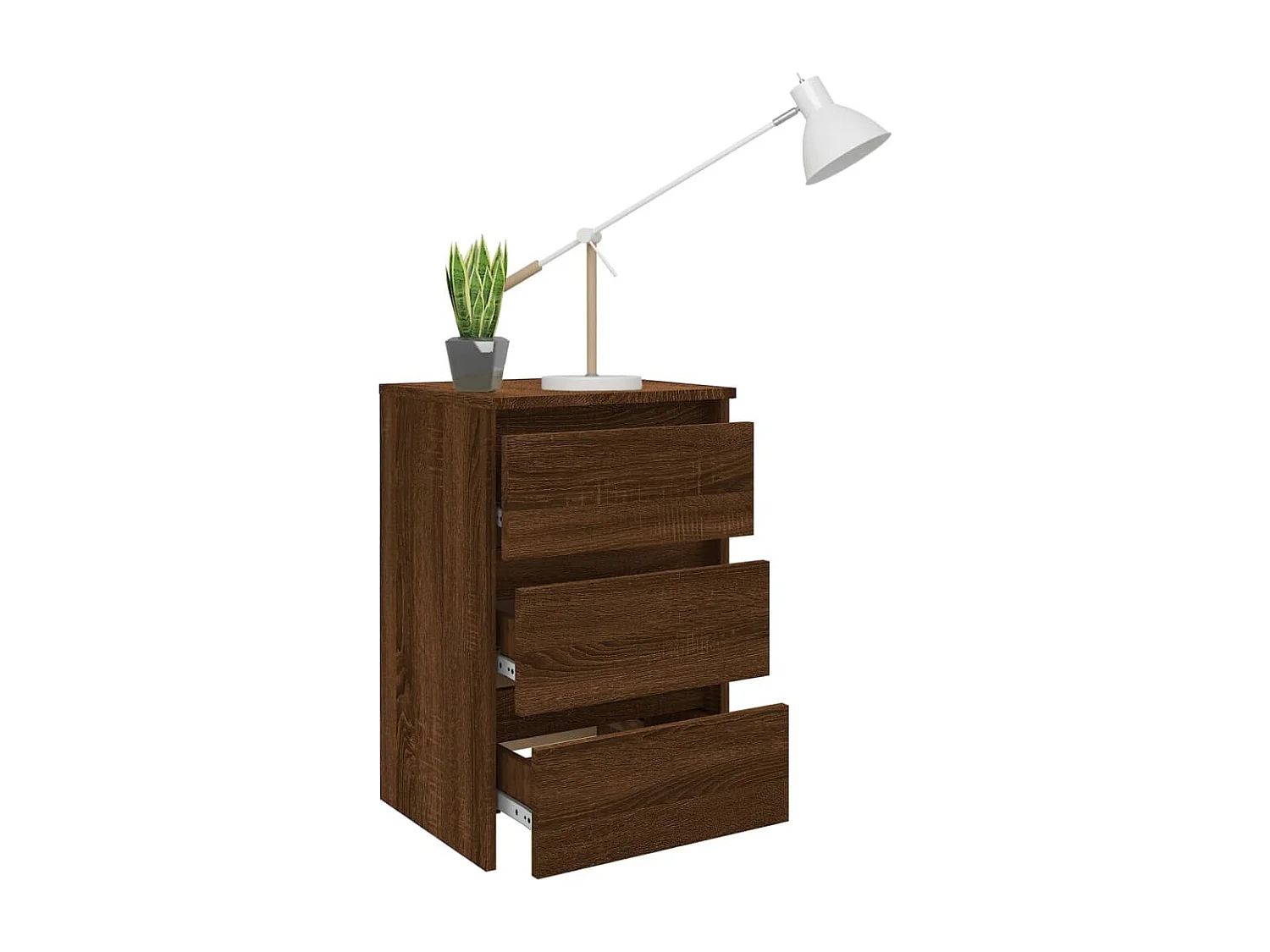 Altamonte Springs  Nachttische 2 Stk. Braun Eiche 40x35x62,5 cm Holzwerkstoff