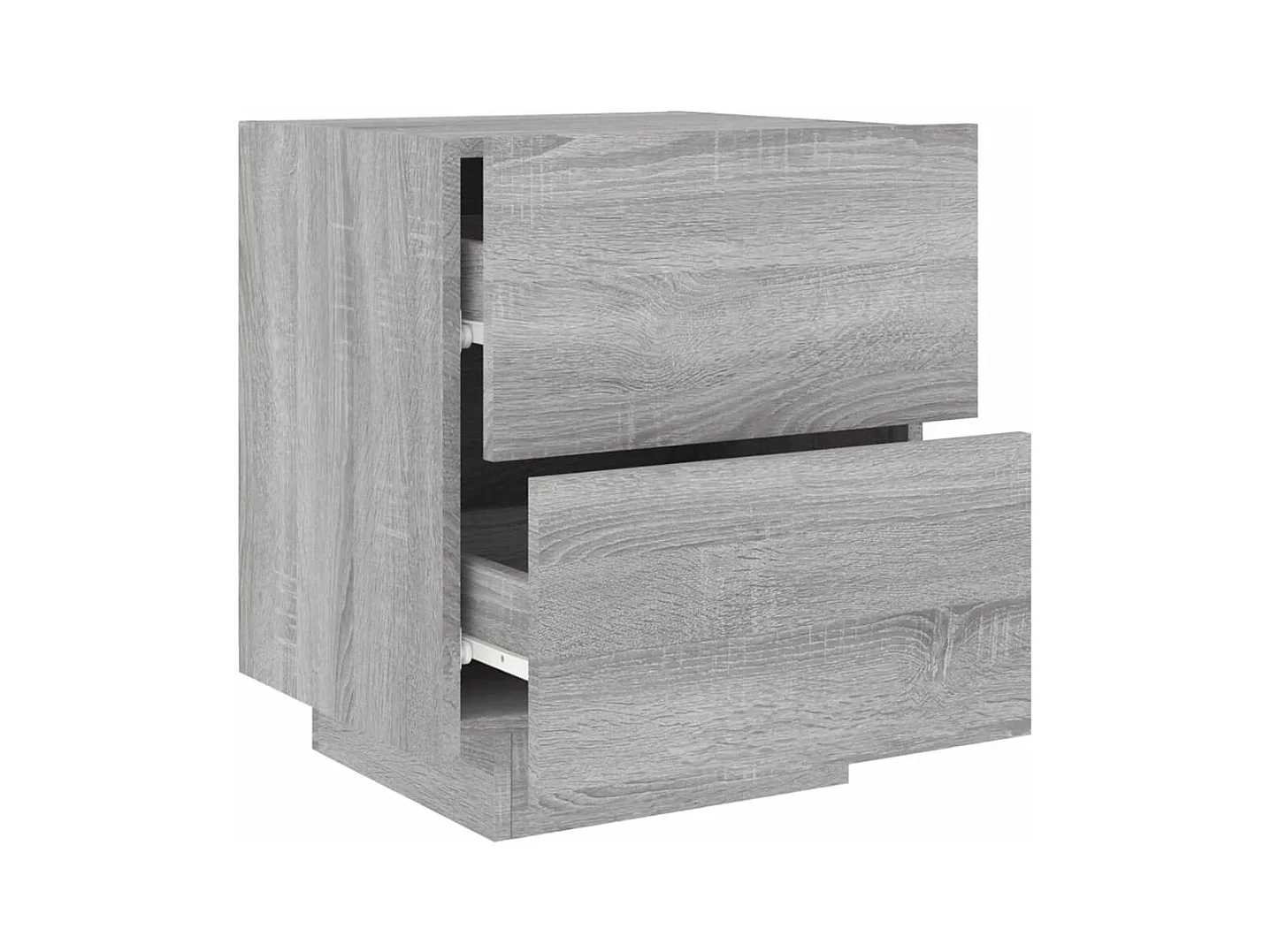 Marit Elise  Armoires de chevet et lumières LED 2 pcs sonoma gris