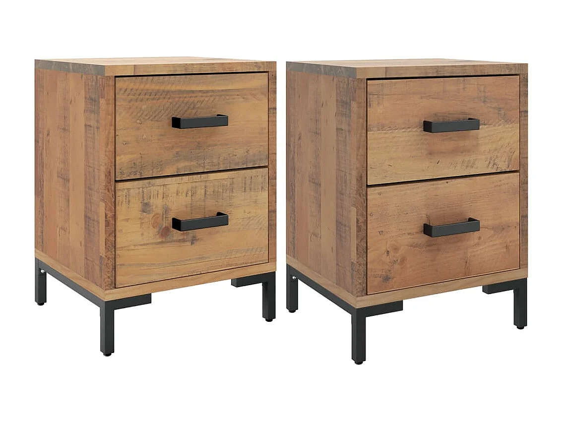 Arthir  Tables de chevet 2 pcs 36x30x45 cm Bois de pin massif