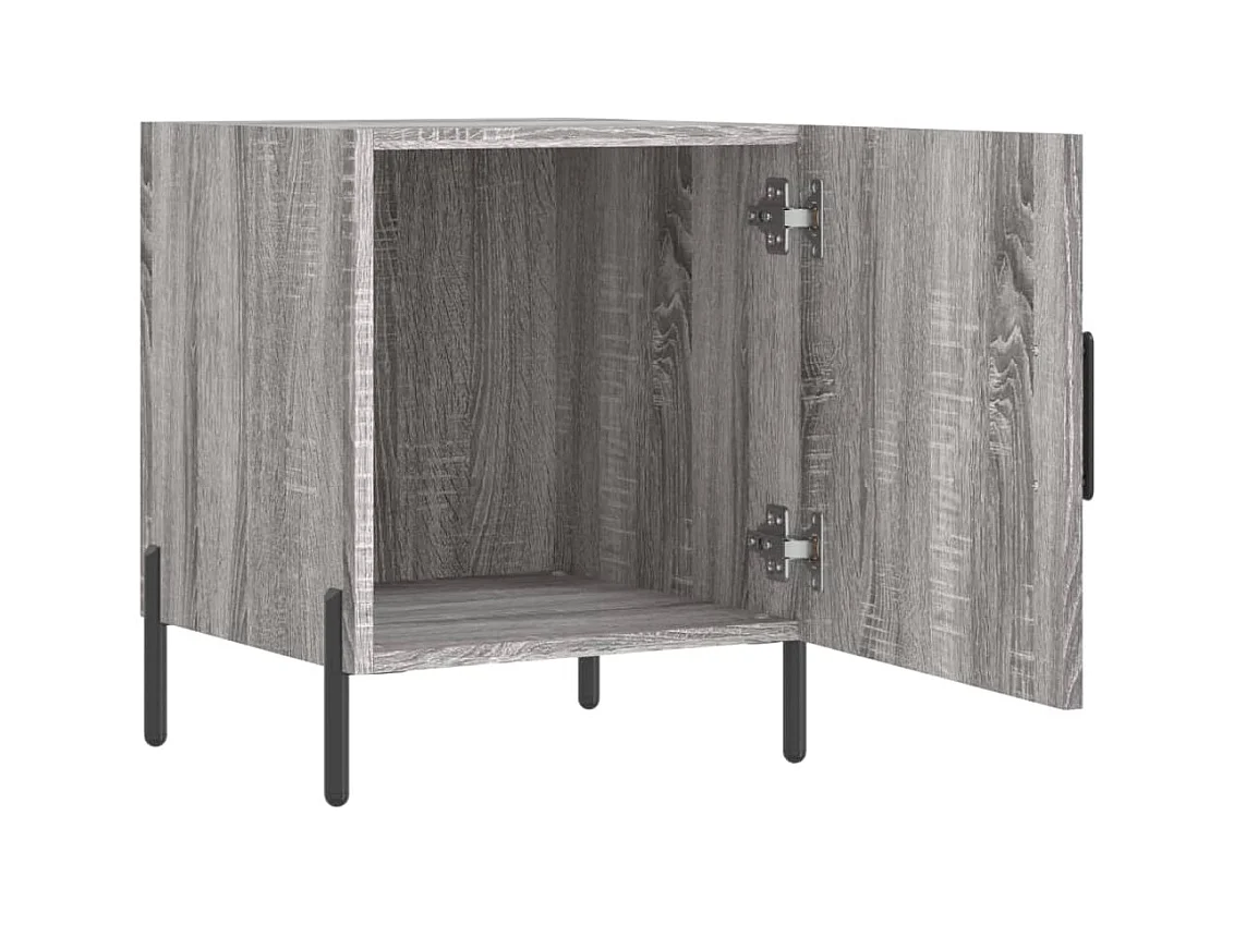 Sulva  Table de chevet sonoma gris 40x40x50 cm bois d'ingénierie