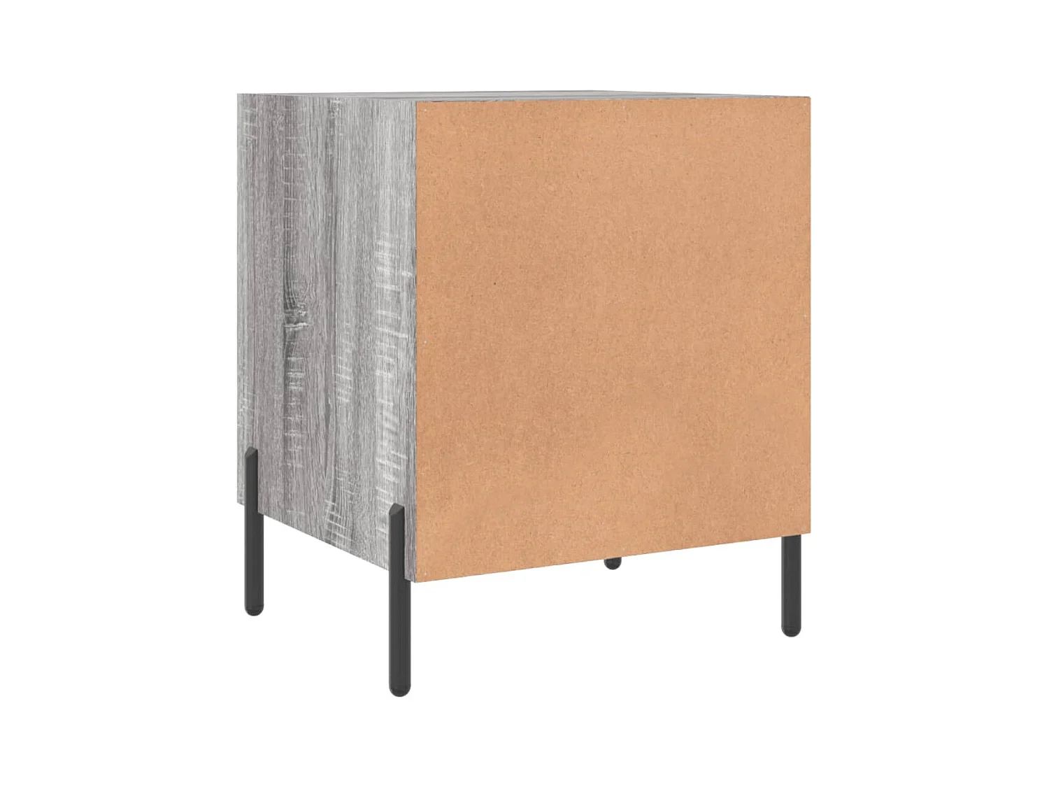 Sulva  Table de chevet sonoma gris 40x40x50 cm bois d'ingénierie