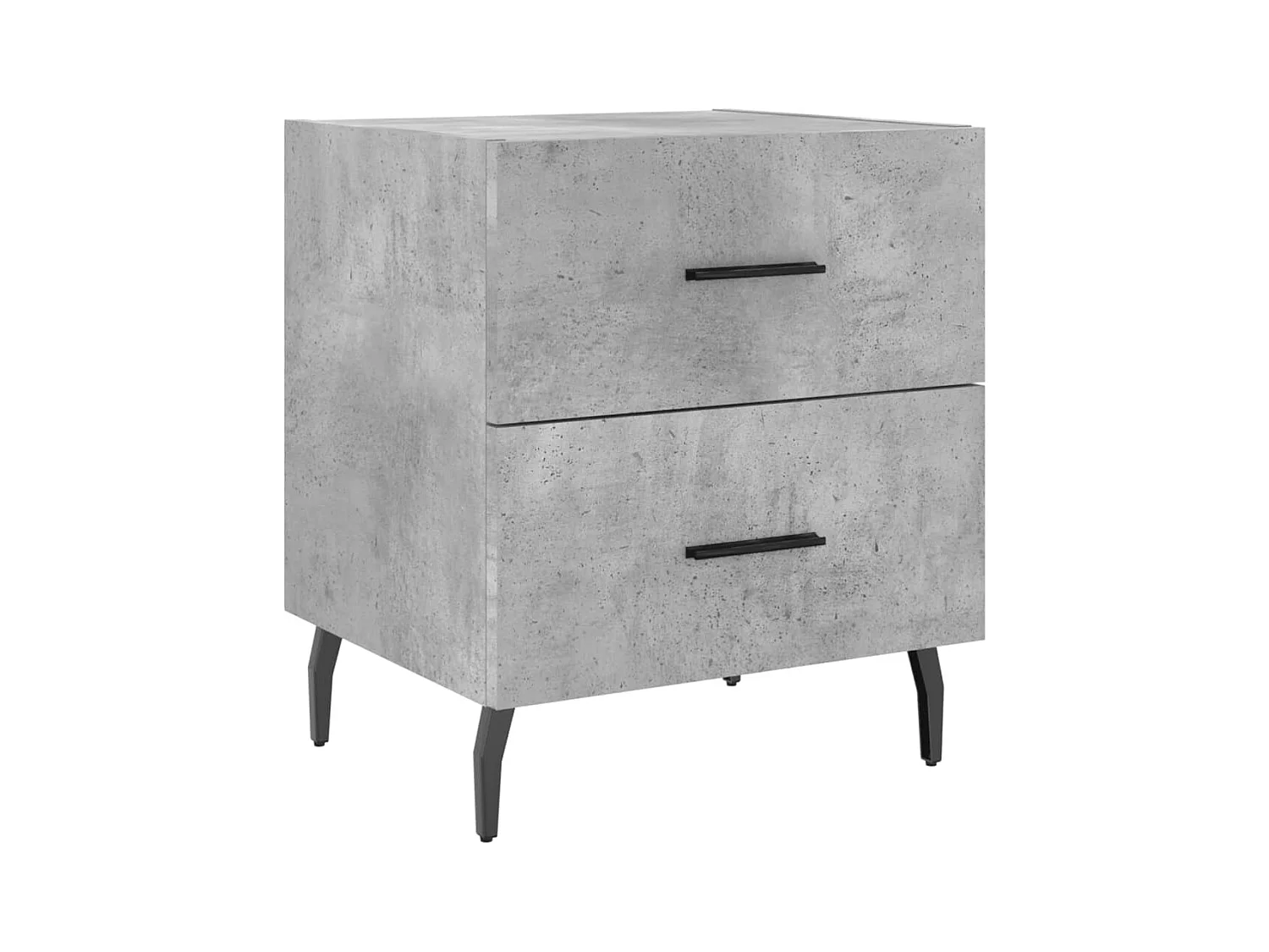 Brad John  Tables de chevet 2pcs gris béton 40x35x47,5cm bois d’ingénierie