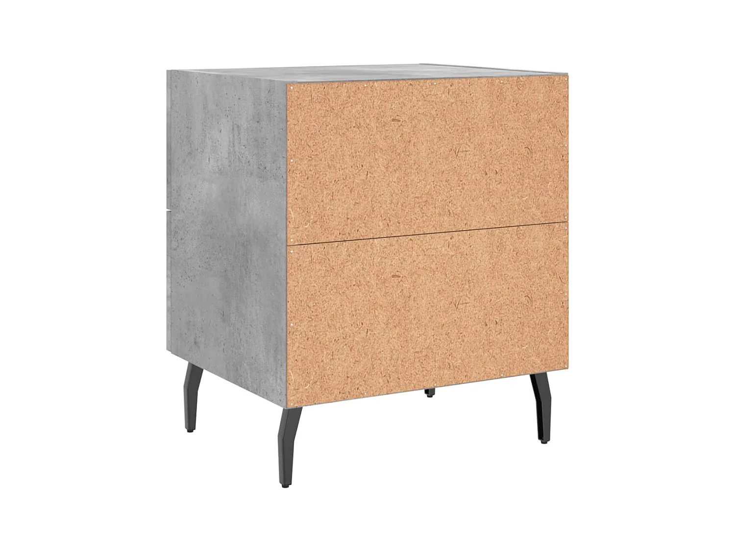 Brad John  Tables de chevet 2pcs gris béton 40x35x47,5cm bois d’ingénierie