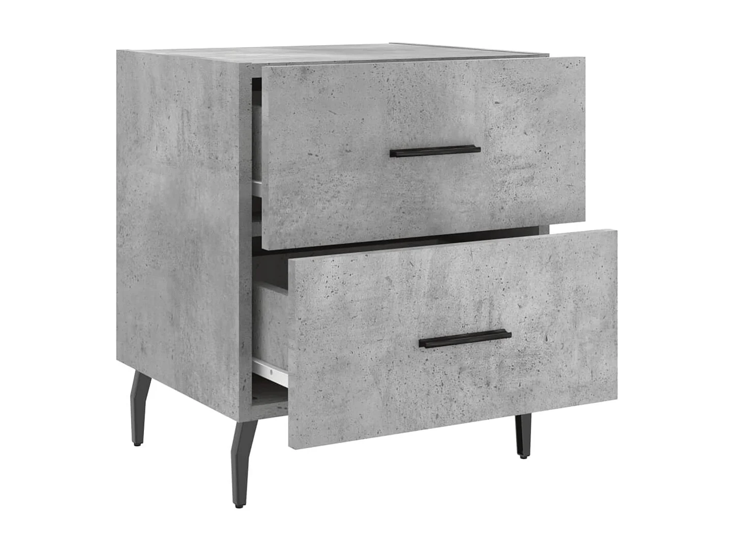 Brad John  Tables de chevet 2pcs gris béton 40x35x47,5cm bois d’ingénierie