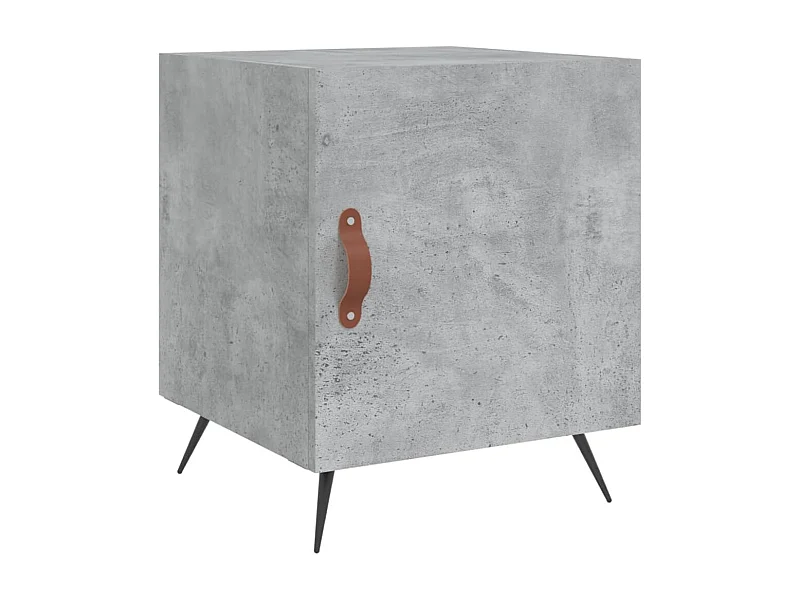 Aars  Table de chevet gris béton 40x40x50 cm bois d’ingénierie