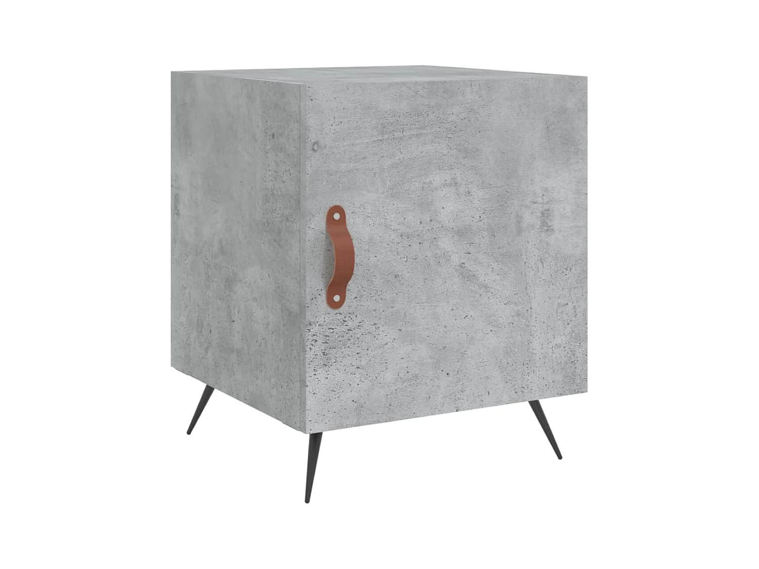 Aars  Table de chevet gris béton 40x40x50 cm bois d’ingénierie