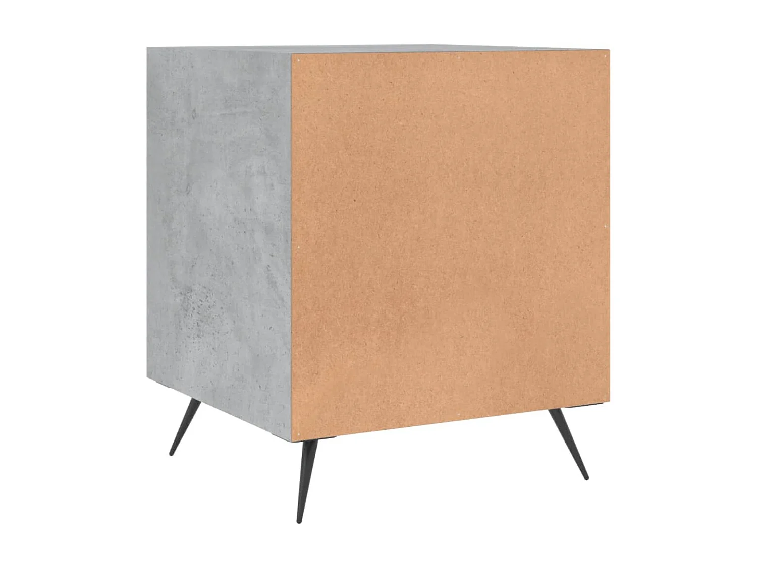 Aars  Table de chevet gris béton 40x40x50 cm bois d’ingénierie