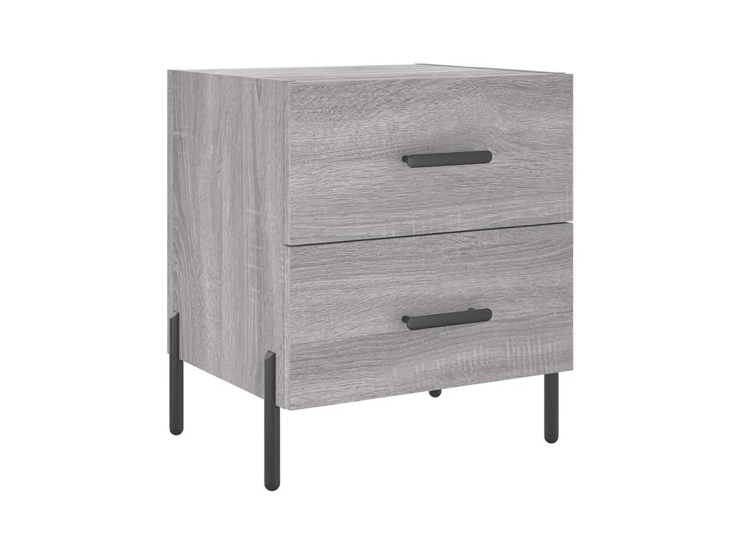 Mikael  Table de chevet sonoma gris 40x35x47,5 cm bois d’ingénierie