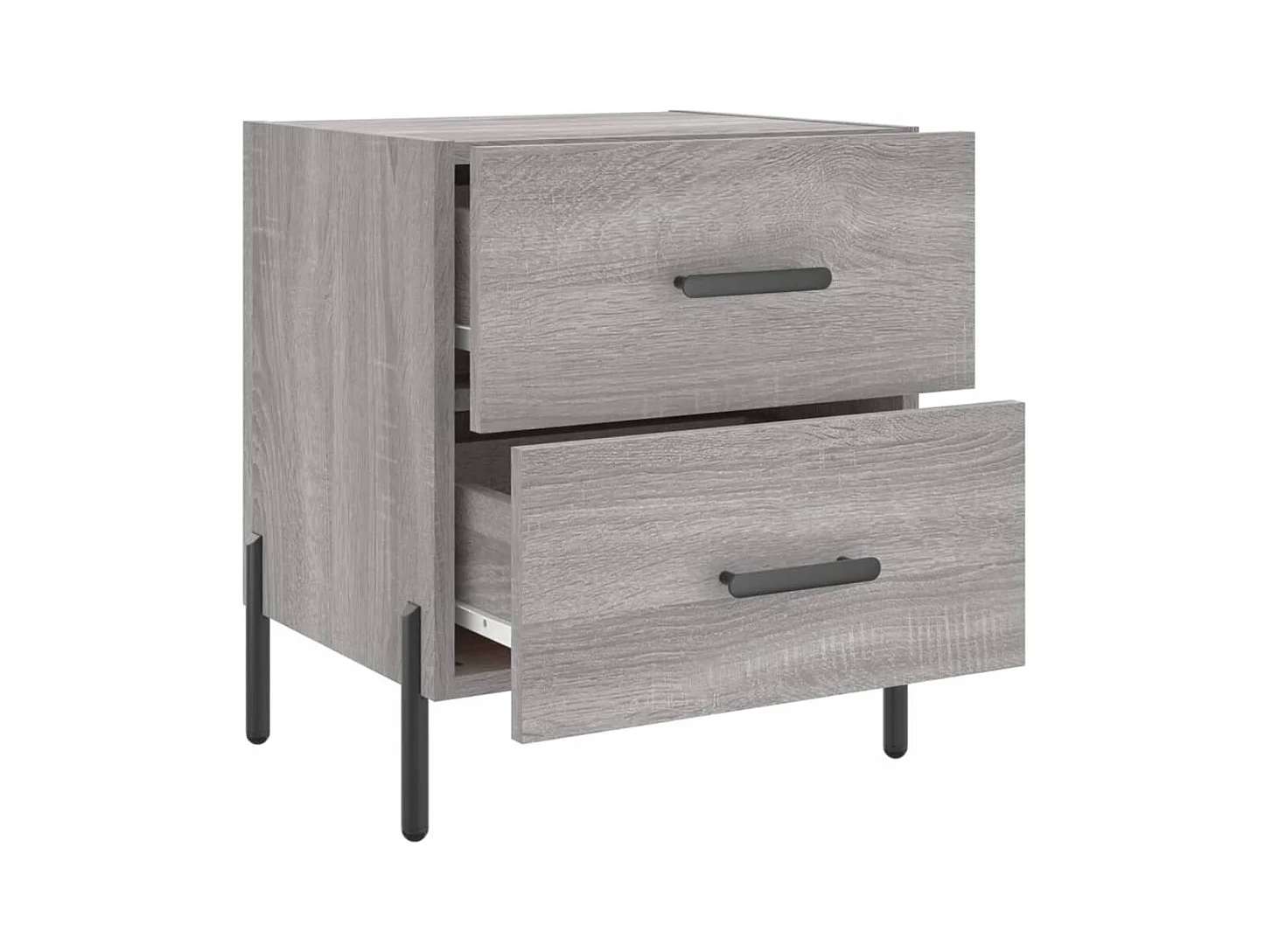 Mikael  Table de chevet sonoma gris 40x35x47,5 cm bois d’ingénierie