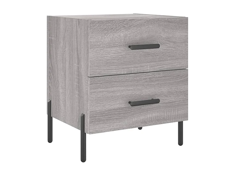 Mikael  Table de chevet sonoma gris 40x35x47,5 cm bois d’ingénierie