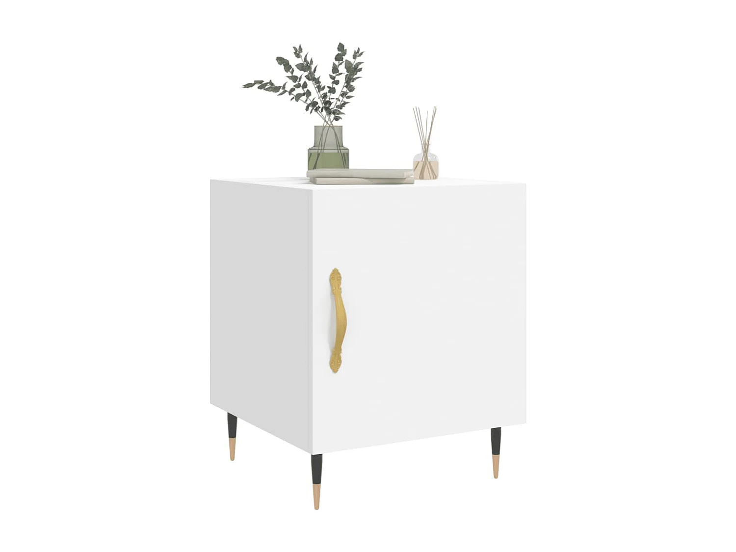 Hayke  Tables de chevet 2 pcs blanc 40x40x50 cm bois d’ingénierie