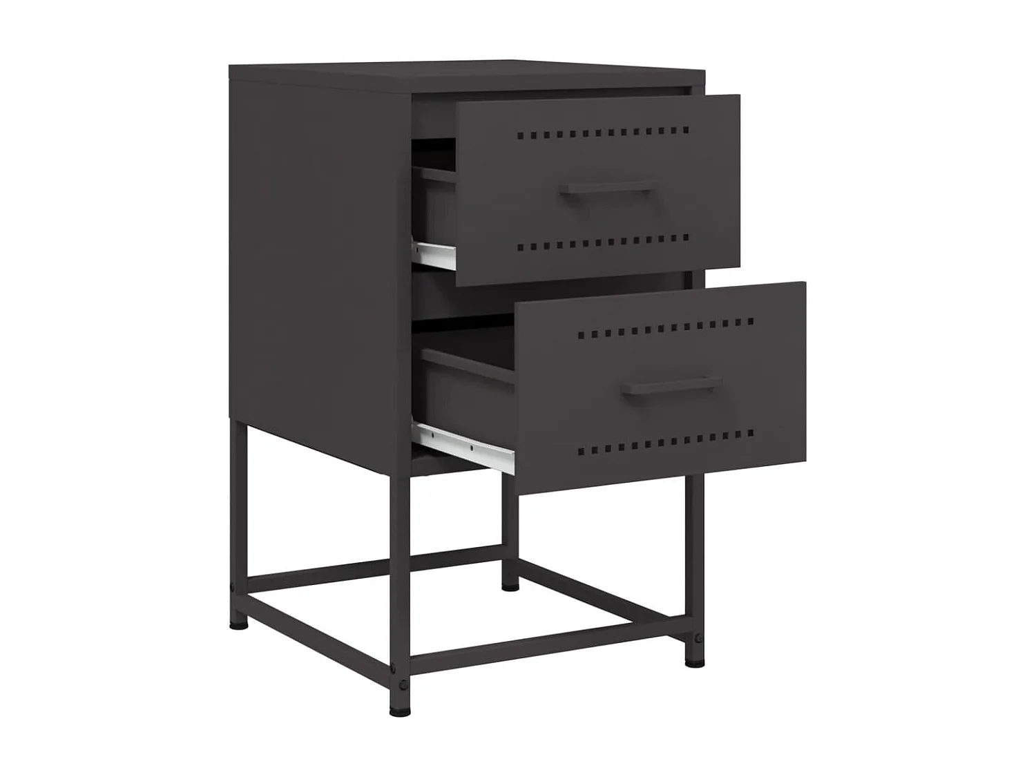Trieste  Tables de chevet 2 pcs noir 36x39x60,5 cm acier