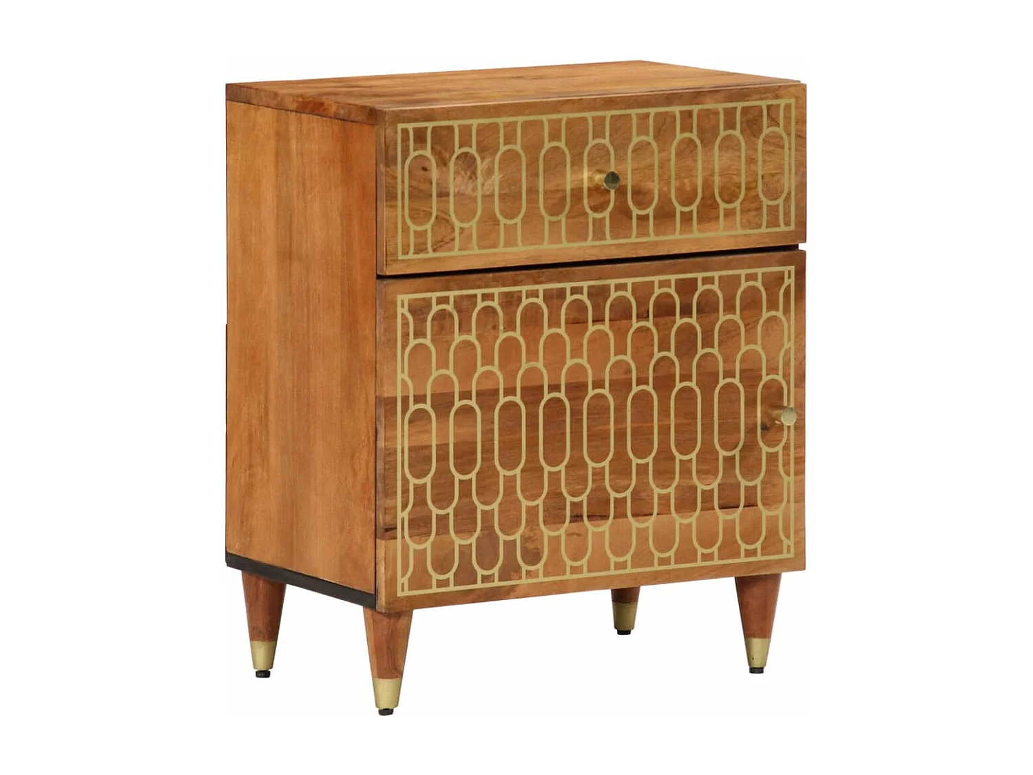 Faelor  Table de chevet 50x33x60 cm bois de manguier massif